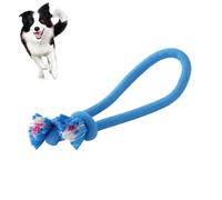 Interactive Dog Ball, Active Rolling Ball with Tail for Dogs, Smart Rolling Ball for Dog with Bird Sounds, Rechargeable Chase Buddy Dog Toy with Chew Ropes for Puppy/Small/Medium (Blue Rope)