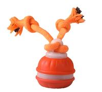 Interactive Dog Ball, Automatic Moving Toy, Type-C Rechargeable Rolling Ball for Dogs, Orange, 2.4 x 2.2 in / 6 x 5.5 cm, ABS and Silicone, Chew Ready, Easy to Spot
