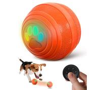 Interactive Dog Ball, Interactive Dog Toys with Remote Control, 3 Modes Automatic Dog Balls, Rechargeable Electric Moving Dog Ball with Led Light, Pet Cat Dog Toys for Small/Medium Dogs Indoor Outdoor