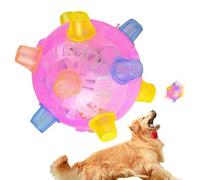 Interactive Dog Ball - LED Jumping Activation Toy, Bouncy Puzzle Enrichment Ball | Colorful Light And Music Design, Durable ABS & Construction For Puppies, Dogs, Indoor Play, Outdoor Exercise, Run