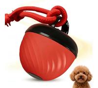 Interactive dog ball, motion sensing automatic rolling toy, suitable for entertainment of puppies and small to medium-sized dogs, anti bite and wear-resistant toy, relieving boredom (Red)