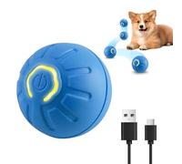 Interactive Dog Ball Self Moving Electric Dog Toy with Tap to Wake and LED Light Rechargeable Bouncing Jumping Ball for Small Medium Dogs Boredom Buster Toy for Puppies Outdoor Indoor (Blue,A)