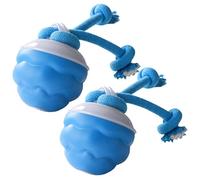Interactive Dog Ball Toy, Automatic Dogs Walker Interactive Indestructible Waggle Ball Toy, Fun Moving Dog Toys, Motion Activated Rolling Smart Jumping Ball for Large/Medium/Small Puppy Dogs (2 Pack)