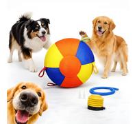 Interactive Dog Ball Toy, Giant Herding Ball for Dogs, Durable Tear-resistant Inflatable Big Balls with Pump & Grab Tabs, Outdoor Water Floating Pool Toy for Fetch Exercise Play 45cm/17.7in