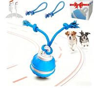 Interactive Dog Ball Toy,Interactive Dog Toys for small dogs,Peppy Pet Ball for Dogs,Motion Activate Rolling Dog Toy with Birdsong Squeaky Chewable Rope Tiny Fetch Dog Toys to Keep them Busy(Orange)