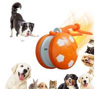 Interactive Dog Ball Toys, Rechargeable Smart Interactive Dog Toys for Boredom Relief, Motion Activate Rolling Ball with Rope for, Moving Dogs Stimulation Toy for Small Medium Large Dogs (Orange)