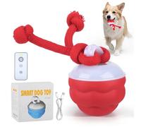 Interactive Dog Ball Toys, USB Rechargeable Automatic Jumping Moving Dog Ball Toy, Touch Activated, 3 Modes, With Remote Control, Squeaky Fun Dog Toy, Moving Wicked Ball for Small/Medium/LargeDogs