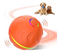Interactive Dog Balls, Glow in The Dark Light Up Flashing Ball Toy, Rechargeable Smart Self-Moving Balls, Tennis Balls for Dogs, Indestructible Dog Toys for Indoor Cats, Dogs, Pets (Orange)