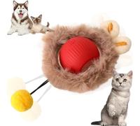 Interactive Dog Cat Smart Ball Toy,Chewie Viral Rolling Ball,Interactive Toys for Cats,Automatic 360° Rolling Chase Mate Ball for Dogs and Cat,Automatic Cat Toy,Interactive Dog Ball,Cat Ball Toy,Red