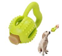 Interactive Dog Chew Toy, Square Puppy Teeth Grinding Tool with Feeding Hole, Pet Ball Toy for Small Medium Dogs