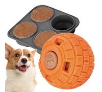 Interactive Dog Dispenser - Food Puzzle Toy Silicone Treat Tray | 4 Compartment Training Dish For Small Dogs Feeding Enrichment Game