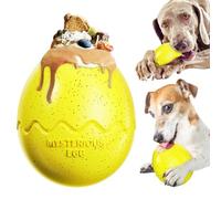 Interactive Dog Food Dispensing Toy, Mysterious Egg Shape, TPR Material, for All Breeds, 10x10x11.4 cm (yellow)