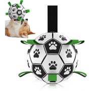 Interactive Dog Football Toys with Grab Tabs, Interactive Dog Toys for Tug of War Water & Tug Toy, Durable Dog Balls for Small & Medium Dogs 15cm