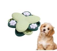 Interactive Dog Puzzle Feeder Toy, 3 Layer Rotating Feeder Dispenser for Boredom & Enrichment, Puppy Treat Dispenser Slow Feeder to Aid Pets Digestion for Puppy Small Large Pets Birthday Gift (Green)
