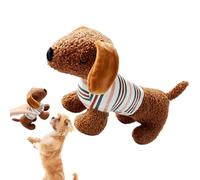 Interactive Dog Puzzle Toy - Dachshund Shape Plush, Cute Pet Training Tool, Puppy Chewing Device | Outdoor Home Squeaky Stuffed Animal Squeaker Soft Teething Exercise Playtime Canine Gift Supplies