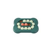 Interactive Dog Puzzle Toy, Pet Treat Dispenser Brain Training Game, Mental Enrichment Activity Sliding Disc Design, Food Dispensing Intelligence Development Educational Gaming Board (Green)