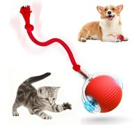 Interactive Dog Toy - 360° Rolling Balls with Rope, Engaging Indoor Play for Dogs and Cats, Fun and Stimulating Activity for Pets
