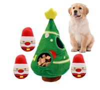 Interactive Dog Toy Boredom Plush Slow Feeder Mental Stimulation Use | Squeaky Plush Body Supports Run and Search Instincts while Soft Fabric Gives a Gentle Bite Area Daily Home Use