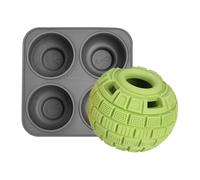 Interactive Dog Toy, Treat Dispensing Chew, 8-Inch Toy with 4-Cavity Silicone Trays, Freezing for Dog Puzzle Ball, Toys Multi-Functional Design, Play Treat Feeder for Training Exercise