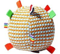 Interactive Dog Toy with Bell - 6.3 Inch Plush Ball with Colourful Ribbons for Fetch, Tug & Chew, Suitable for Small Medium Large Dogs, Indoor Outdoor Training & Active Play