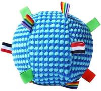 Interactive Dog Toy with Bell - 6.3 Inch Plush Ball with Colourful Ribbons for Fetch, Tug & Chew, Suitable for Small Medium Large Dogs, Indoor Outdoor Training & Active Play