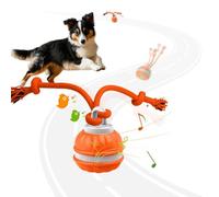Interactive Dog Toys, 2025 New Squeaky Dog Toys with Motion Activated, USB Rechargeable Chew Toy for Boredom Relief Puppy Teething & Training (Orange)