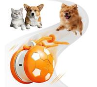 Interactive Dog Toys, 2026 Upgraded Motion-Activated Electric Automatic Rolling Ball with Rope, Random Path Movement, Rechargeable Boredom Relief Toy for Small Medium Large Dogs (Orange)