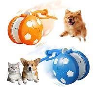 Interactive Dog Toys, 2026 Upgraded Motion-Activated Electric Automatic Rolling Ball with Rope, Random Path Movement, Rechargeable Boredom Relief Toy for Small Medium Large Dogs (Blue and Orange)