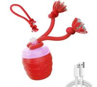 Interactive Dog Toys, 2026 Upgraded Motion Activated Squeaky Cat Balls, 360° Smart Automatic Rolling Moving, for Bored Pet Cats Dogs (Red)