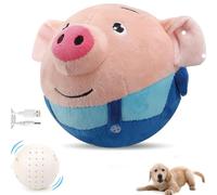 Interactive Dog Toys - Active Moving Bouncing Pig Ball, Plush Electronic Dogs Toy That Moves on Its Own, Squeaky Giggle Sound & Motion Activated Chase Toy for Boredom