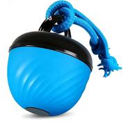 Interactive Dog Toys Ball, 2025 Smart Pet Puppy Ball with Ropes, Random Path Electric Puppy Toy, Training Toy, for Small Medium Large Dogs, Chew Proof for Aggressive Chewers (BLUE)