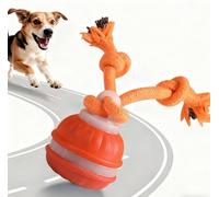 Interactive Dog Toys Ball, Automatic Active Rolling Ball with Tail for Dogs, Moving Dog Toy for Boredom, Emits Bird Sounds to Stimulate Curiosity, Pet Balls Toys for Puppy/Small/Medium Dogs, Orange