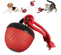 Interactive Dog Toys Ball, Moving Dog Ball with Touch Activated, 2025 Upgraded Automatic Moving Interactive Cat Toy, USB Rechargeable, Three Speed Adjustment for Indoor Cats and Dogs (Red)