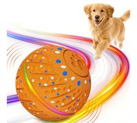 Interactive Dog Toys Ball - Smart Moving Bouncing Dog Ball with Colorful Lights, E-TPU Material, 3 Play Modes Automatic Rolling Balls Toy for Small Medium Dogs Keep Them Busy(Orange)