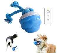 Interactive Dog Toys Ball with Rope for Boredom, Automatic Rolling Moving Bouncing Jumping Balls,Moving Dog Toy with Touch Activated,Dog Toy Rolling Ball For Large,Medium,And Small Puppy Dogs (Blue)