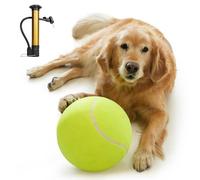 Interactive Dog Toys - Dog Balls for Large Dogs - Dog Toys to Keep Them Busy-Giant 9.5 Inch Dog Tennis Balls for Small/Medium/Big Dogs -Dog Christmas /Birthday Gifts- Jolly Ball for Dogs(with a pump)