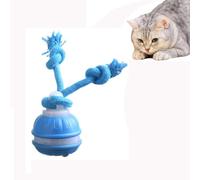 Interactive Dog Toys Dog Balls - Interactive Automatic Moving Dogs Toy with Rope, Touch-Activated Electric Rolling Ball & Bird Chirping Sounds for Small Medium Dogs Toys to Keep Them Busy (Blue)