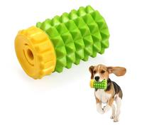 Interactive dog toys for boredom - non-toxic gravy bones for dogs with toothbrush and toothpaste, bite-resistant chew toys easy to clean (Green+Yellow)