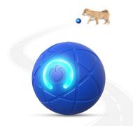 Interactive Dog Toys for Small Dogs, USB Rechargeable Smart Jumping Ball for Dogs, Chew-Resistant TPE & BPA-Free Vibrating Dog Ball, LED Light-Up Play for Mental Stimulation & Indoor Play (Blue)