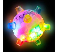Interactive Dog Toys - LED Illuminated Jumping Ball with Jumping Activation, Brilliant Bouncy Enrichment Toy | Puzzle Play Ball for Cats, Dogs and Puppies, East Entertainment
