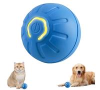Interactive Dog Toys, Pet Jumping Ball Dog Toys with Smart Wake-up Feature, Rechargeable Obstacle-avoiding Active Rolling for Energetic Play, Automatic Ball Toys for Puppy/Small/Medium Dogs (Blue)
