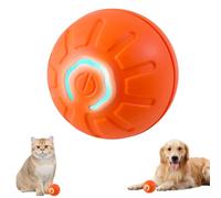 Interactive Dog Toys, Pet Jumping Ball Dog Toys with Smart Wake-up Feature, Rechargeable Obstacle-avoiding Active Rolling for Energetic Play, Automatic Ball Toys for Puppy/Small/Medium Dogs (Orange)