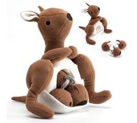 Interactive Dog Toys Plush Stuffed with Squeaky Treat Hide for Large Breeds, Small Dogs and Puppies Slow Feeder, Machine Washable, Enrichment Toys for Dogs to Keep Them Busy, Kangaroo