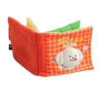 Interactive Dog Toys Plush Unique Book Style Sniffing Hide and Seek Dog Toy Slow Feeding Snack Food Dispenser for Training Fun Plush Toy Food Interactive Toys