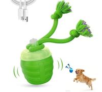 Interactive Dog Toys with Sound, Motion Activated Dog Ball with 360° Smart Automatic Rolling Moving, Wicked Electric Rolling Pet Toy for Bored Medium/Large Dogs (Green)