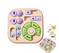 Interactive Dog Treat Toy, Food Feeding Puzzle, 11x11x2 Inches PP Dispenser with Brain Game Design, Fun Mental Stimulation Style with Engaging Play, Durable Pet Accessory for Puppy Kitten Cat Foraging