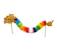 Interactive Dragon Paper Puppet Handmade Craft Set For Kids Teens Adult Handmade Chinese Dance Dragon Assembly Toy Colorful Paper