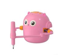 Interactive Drawing Robot Toy, Voice Activated STEM Learning Robot with 100 Word Cards, Montessori Educational Art Machine for Kids Age 3-5, Compact Desktop(Pink)