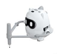 Interactive Drawing Robot with Camera Recognition, 100 Activity Cards & 12 Colored Pens, Smart Educational Toy, Multi-Axis Linkage System, ABS Construction, for Kids Ages 6-12(White)