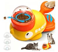 Interactive Duck Treat Toy, Anti-Slip Puzzle Feeder & Slow Feeder for Dogs & Cats, Press-Type Treat Dispenser, Boredom Buster Enrichment Toys for Mental Stimulation & Anxiety Relief